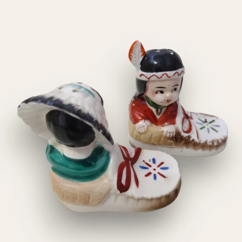 Vintage Native American Charm - Salt and Pepper Shaker Set
